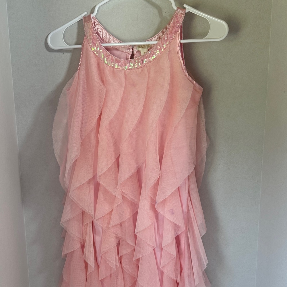 Children’s place pink ruffle dress size 10